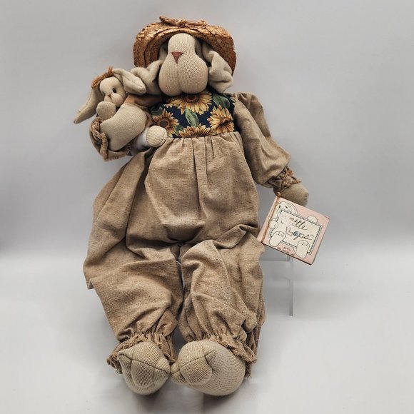 Vintage Little Lops by Our Secret, Ltd. 1st Edition 1996 Bunny Rabbit with Baby - Picture 1 of 12